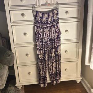 elephant design flowy pants